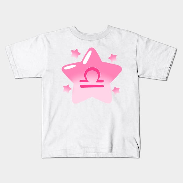 Astrological Sign Star - Libra Kids T-Shirt by leashonlife